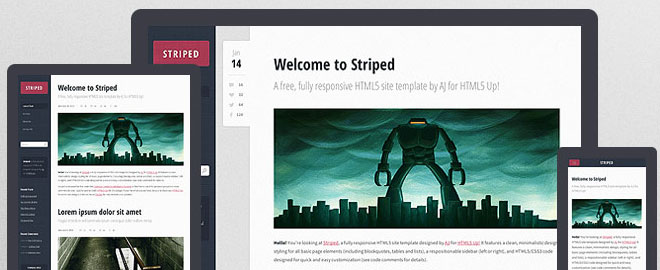 striped-html5-template