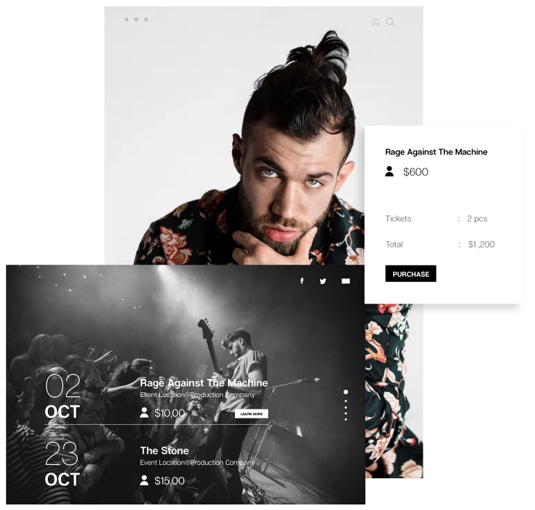 custom website design services with rsvp function