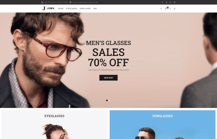 Website Templates | Glasses