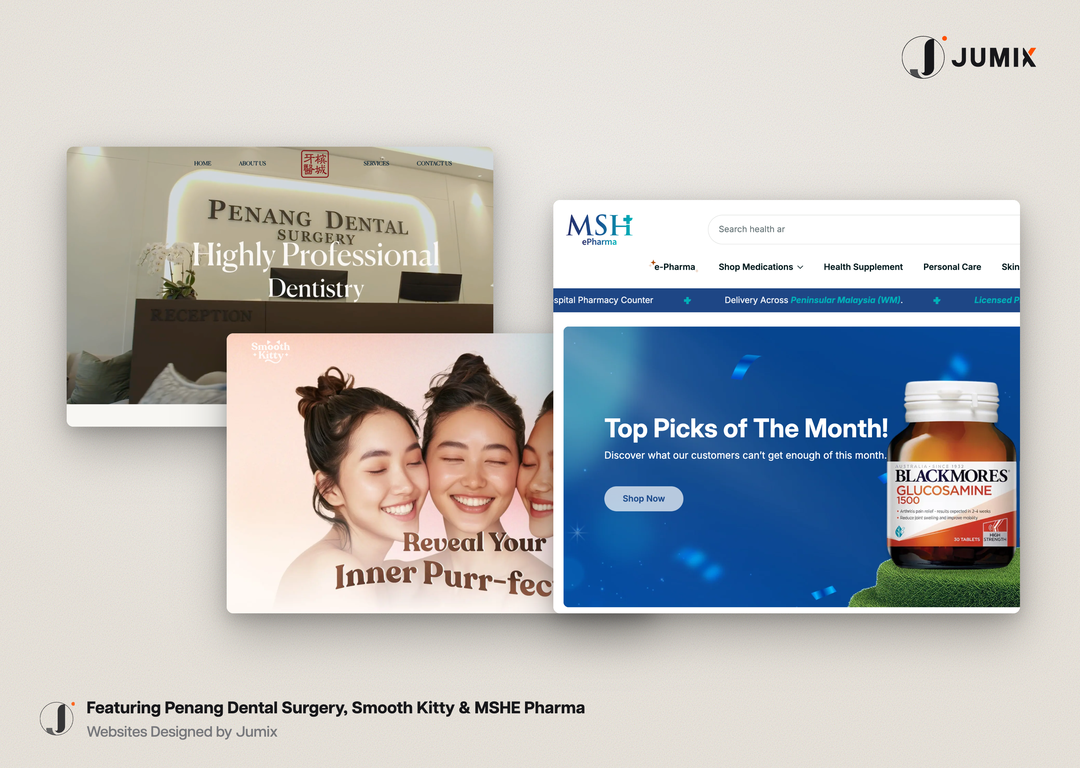 Malaysian clinic websites showing WhatsApp booking and patient trust signals
