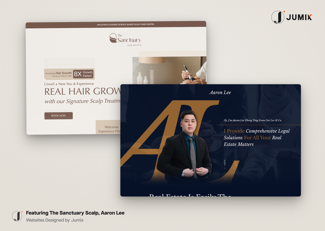Jumix landing page examples for Malaysian businesses