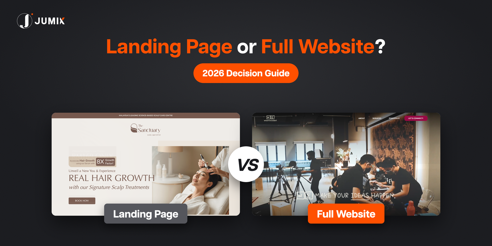 Landing page versus full website decision guide