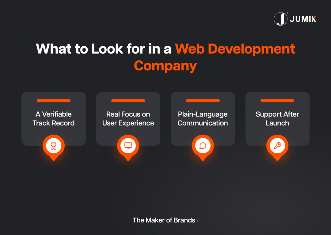 Web development company evaluation criteria