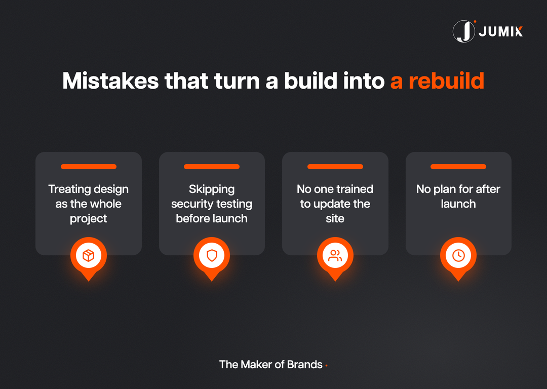 Mistakes that turn a website development build into a rebuild